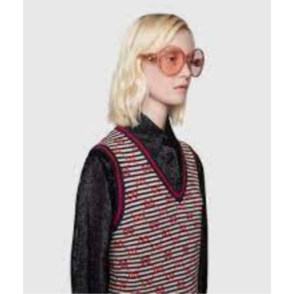 Gucci Red Fitted Ribbed Tank Top - Picture 11 of 11